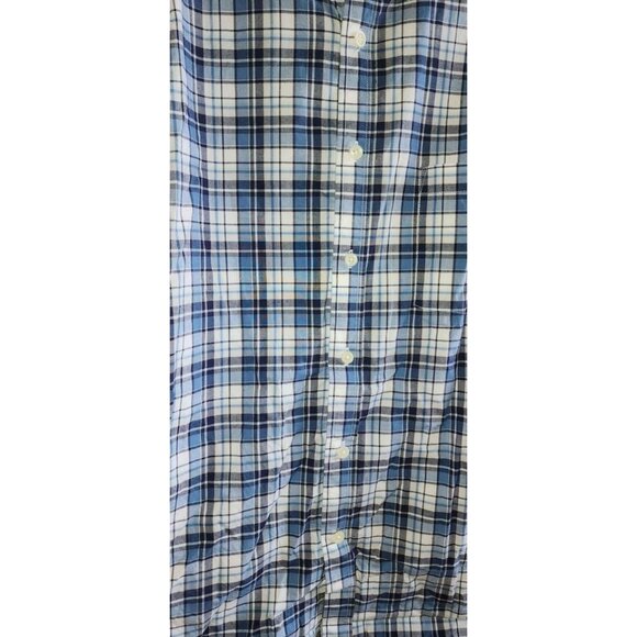Goodfellow Blue & White Plaid Long Sleeve Button-Up Shirt Size L - Picture 7 of 10